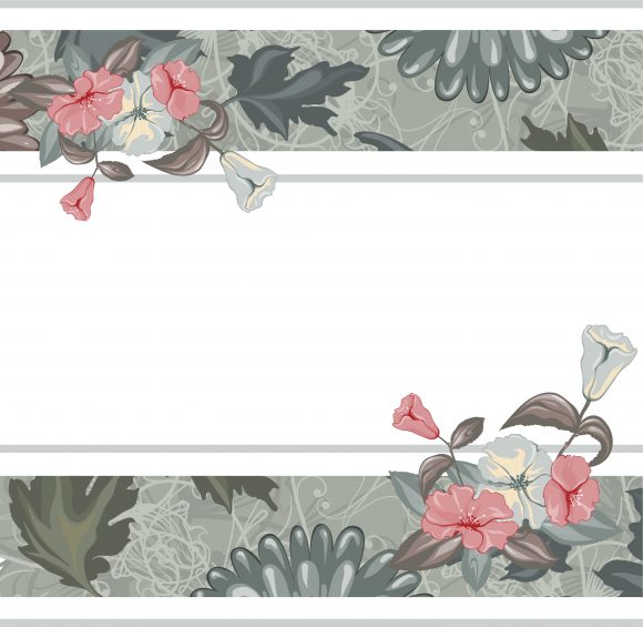 Old, Floral Vector Illustration Grunge Background With Floral Vector Illustration 1