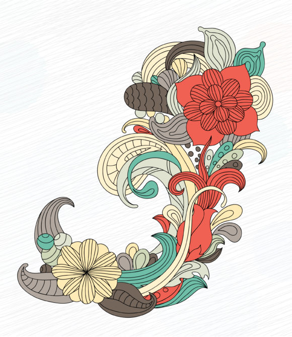 Floral, Background, Decorationornateabstractsymboldesignillustrationbackgroundartartworkcreativedecorelegantimagevectorfloralleafplantflowerfakevintageoldretro Vector Graphic Retro Floral Background Vector Illustration 1