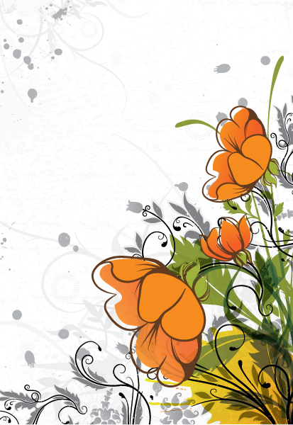 Floral Vector Vector Colorful Floral Background 1