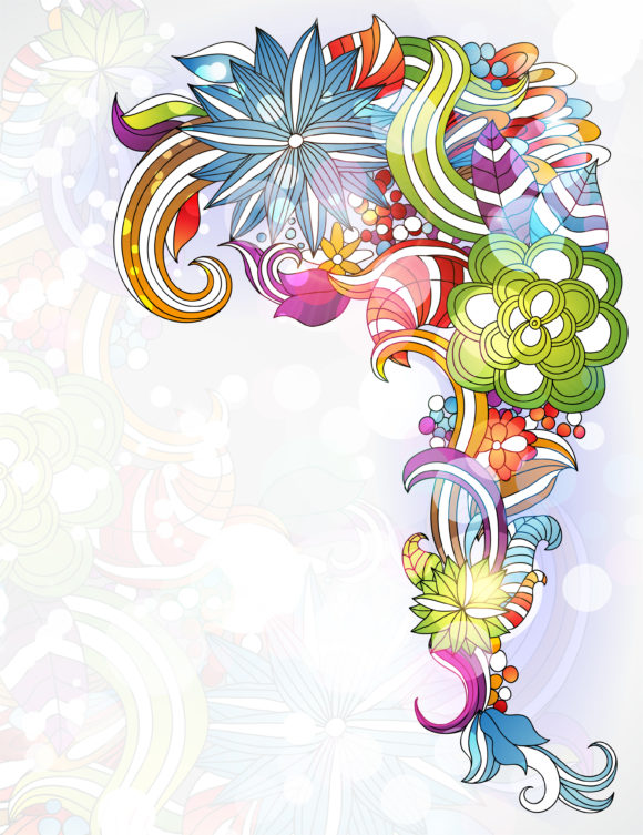 Vector Vector Background: Vector Background Colorful Floral Background 1