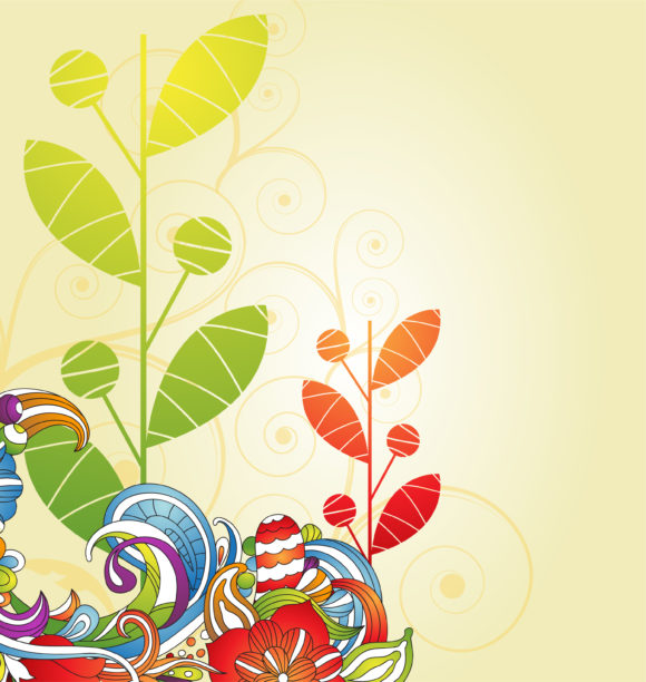 Floral Vector Background Vector Colorful Floral Background 1