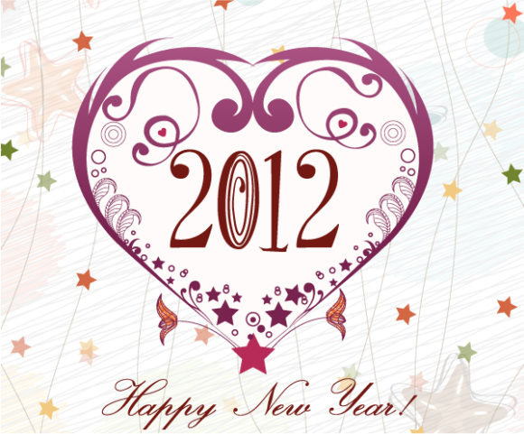 Vector, 2012, Card Vector Design Vector New Years Eve Greeting Card 1