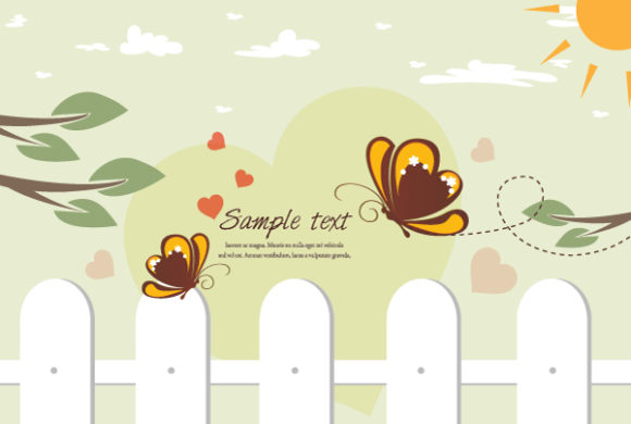 In, Butterflies, Love, Illustration Vector Image Butterflies In Love Vector Illustration 1