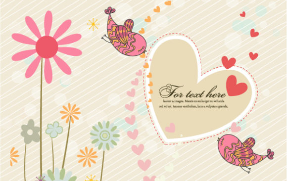 Heart, In, Decoration-2, Love Vector Art Birds In Love Vector Illustration 1