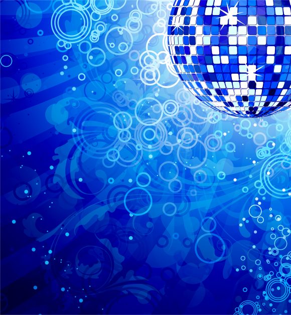 Surprising Vector Vector Design: Vector Design Music Background With Discoball 1