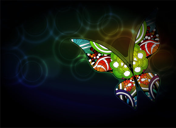 Element Vector Design Vector Butterfly With Bokeh Background 1