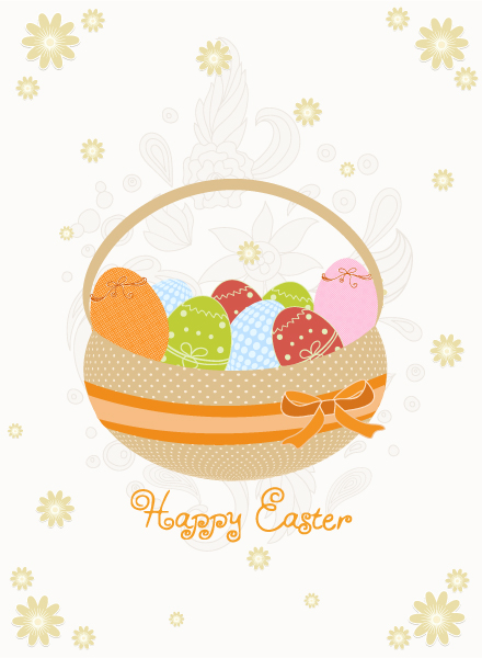 Striking Of Vector Artwork: Basket Of Eggs Vector Artwork Illustration 1