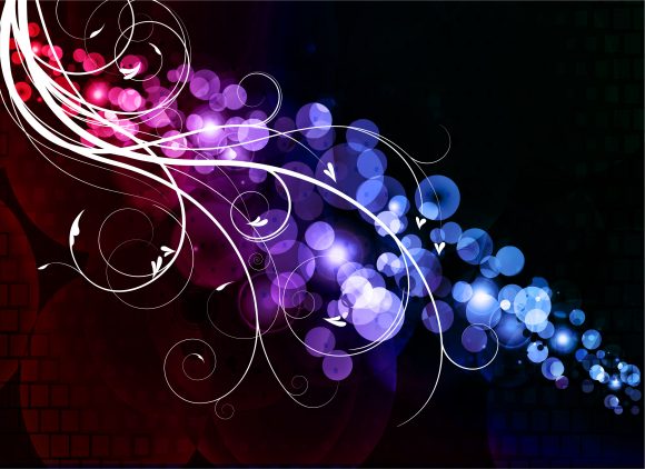 Vector abstract background with floral 1
