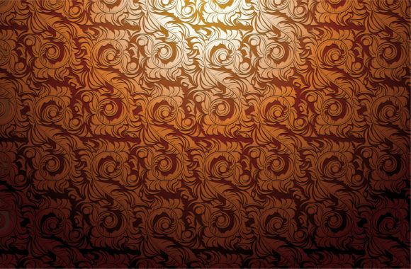 Baroque wallpaper vector illustration 1