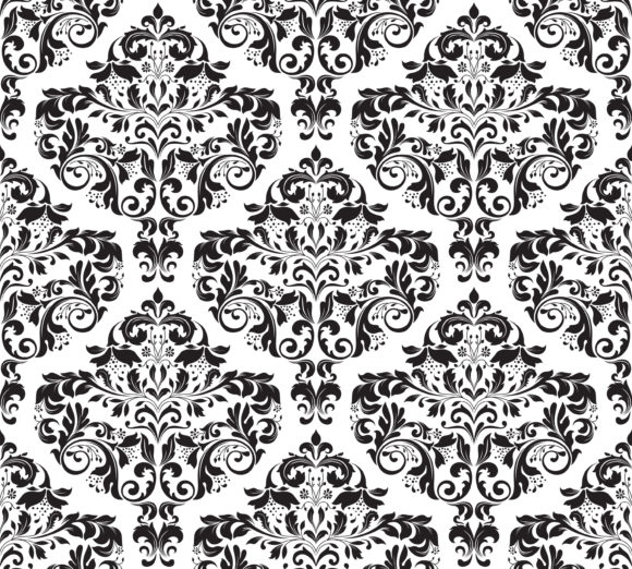Abstract-2 Vector Graphic Vector Damask Seamless Background 1