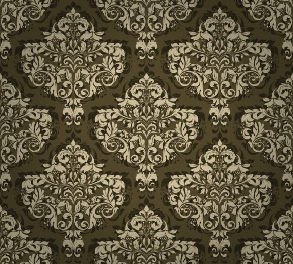 Abstract-2 Vector Illustration Vector Damask Seamless Background 1