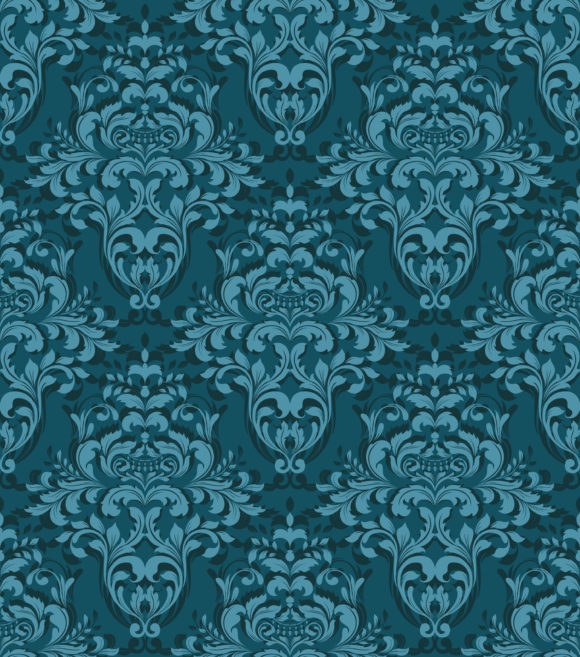 Seamless Vector Image: Vector Image Damask Seamless Background 1
