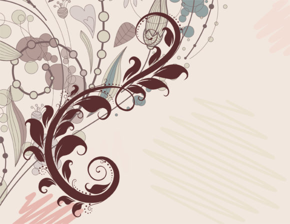 Amazing Creative Vector Graphic: Vector Graphic Retro Floral Background 1