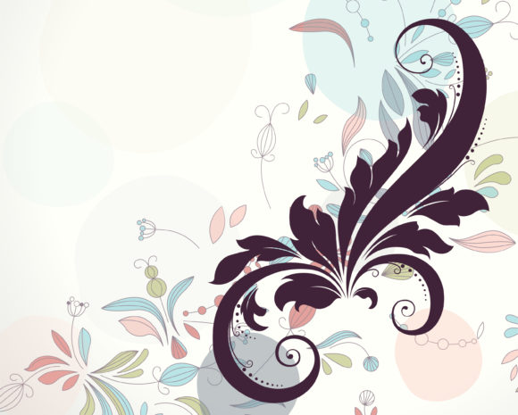 Floral Vector Artwork Vector Retro Floral Background 1