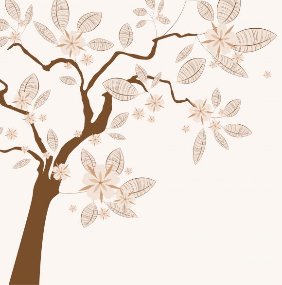 Awesome With Vector Background: Vector Background Vintage Background With Tree 1