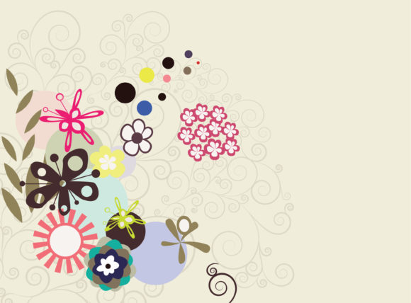 Abstract, With, Floral Vector Artwork Vector Abstract Background With Floral 1
