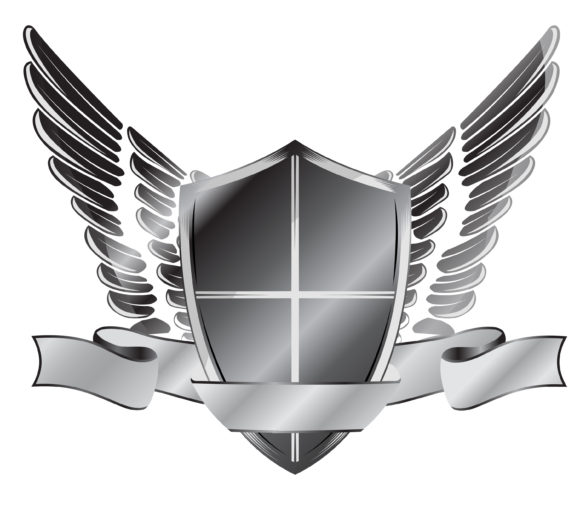 Shield Vector Graphic: Vector Graphic Vintage Emblem With Shield 1