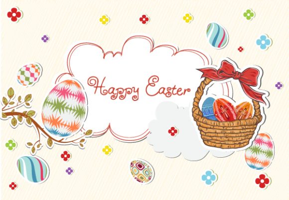 Easter Vector Easter Background Vector Illustration 1