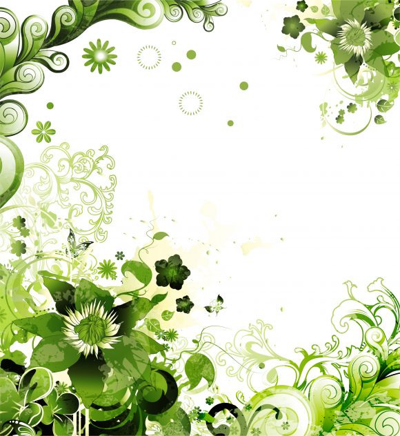 Bold Grunge Vector Art: Grunge Floral Background Vector Art Illustration 1