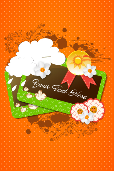 With Vector Graphic Frame With Grunge Vector Illustration 1