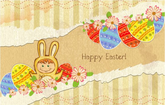 Abstract-2 Vector Background: Easter Background Vector Background Illustration 1