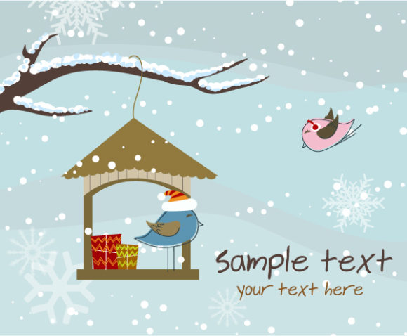 Vector, Holiday Vector Image Vector Christmas Greeting Card 1