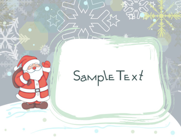 New With Vector: Vector Christmas Background With Santa 1