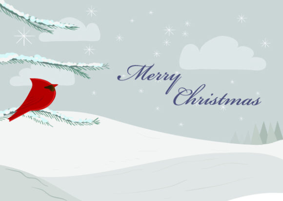 Vector Vector Illustration: Vector Illustration Christmas Greeting Card 1