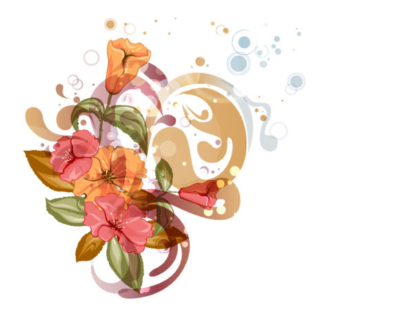 Vector Eps Vector Vector Abstract Colorful Floral Background 1