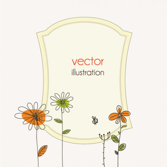 Floral, Frame Vector Design Vector Abstract Frame With Floral 1