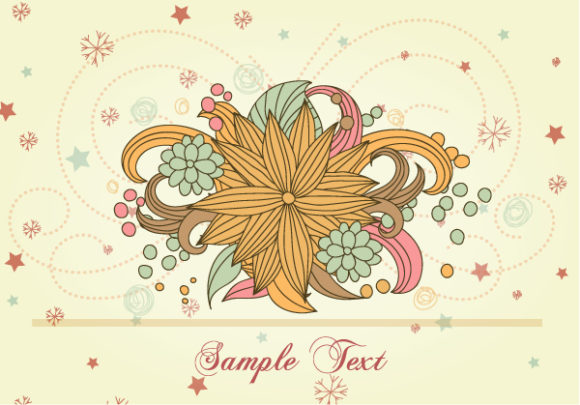 Trendy Illustration Vector: Vector Spring Floral Background 1