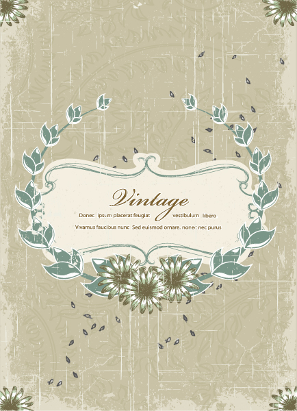 Illustration, Grunge, Vector, Illustration Vector Background Floral With Grunge Vector Illustration 1