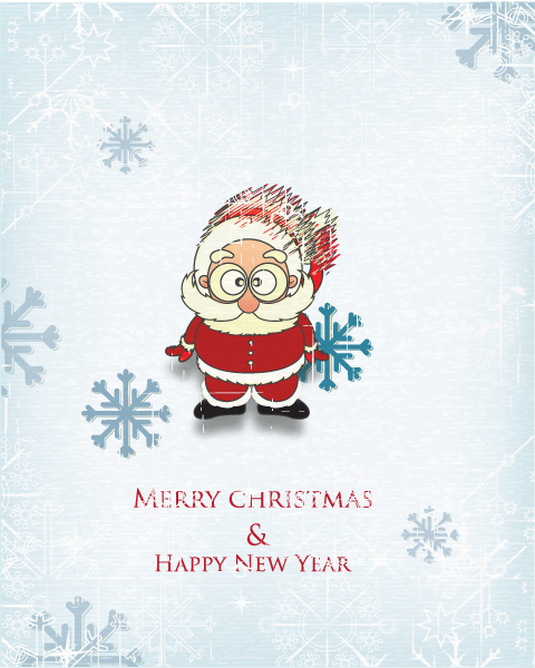 Santa, Christmas Vector Image Christmas Vector Illustration With Santa Sticker 1
