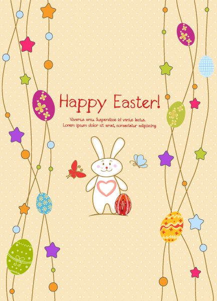 Bunny Vector Art Bunny With Eggs Vector Illustration 1