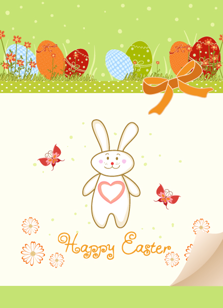 Butterfly Eps Vector: Eps Vector Easter Background With Eggs 1