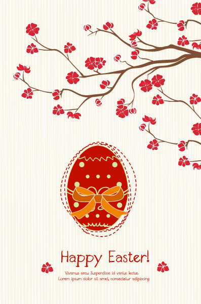 Easter, Vector, Creative Vector Graphic Vector Easter Background With Floral 1