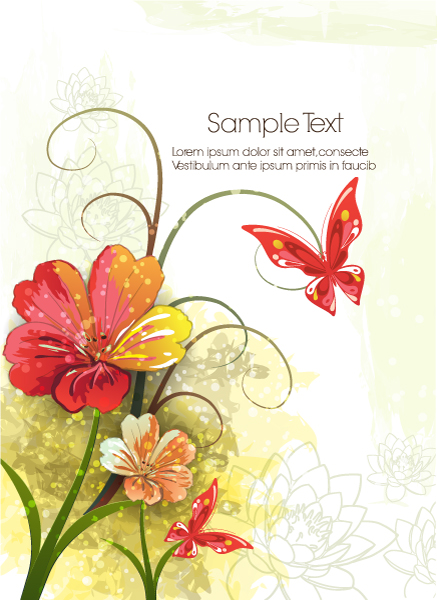 Surprising Vector Vector Graphic: Watercolor Floral Background Vector Graphic Illustration 1