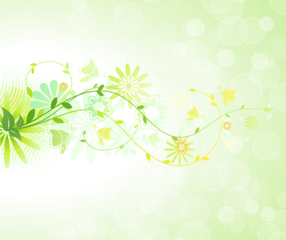 New Vector Vector Image: Vector Image Spring Floral Background 1