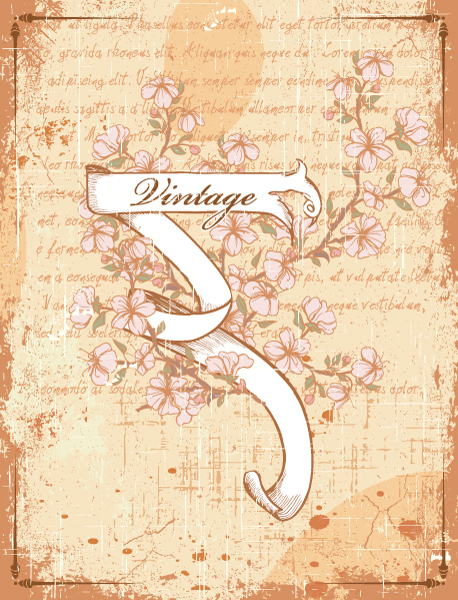 Scroll, With Vector Art Vector Vintage Scroll With Floral 1