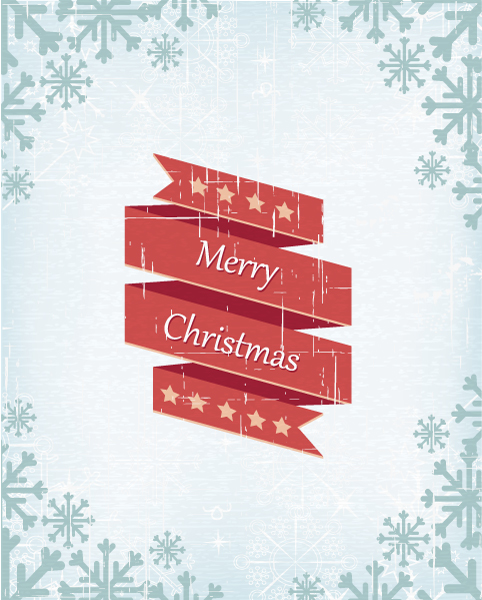 Lovely With Vector: Christmas Vector Illustration With Ribbon 1