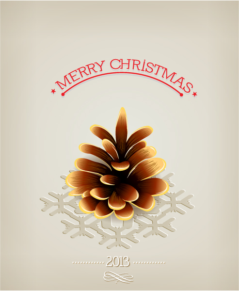 Astounding December Vector Graphic: Christmas Vector Graphic Illustration With Pine Cone 1