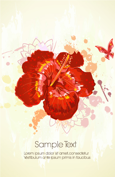 Flower, Illustration, Background Vector Background Watercolor Floral Background Vector Illustration 1