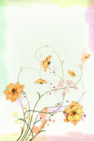 Illustration Vector Design Watercolor Floral Background Vector Illustration 1