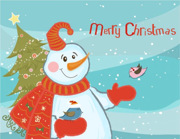 Vector, Christmas, Background, Christmas Eps Vector Vector Christmas Background With Snowman 1