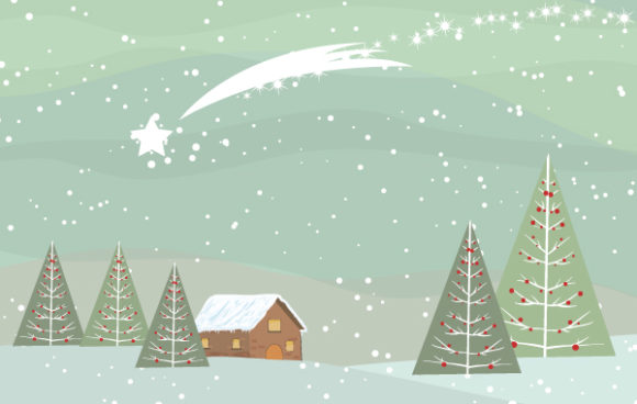 Abstract-2 Vector Background: Vector Background Christmas Background With Trees 1