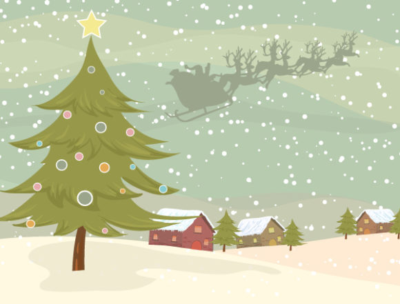 Vector Vector Image Vector Christmas Background With Trees 1