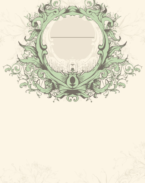 Vector Vector Illustration: Vector Illustration Vintage Invitation With Floral 1