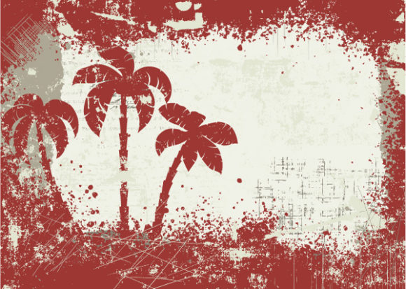 Background Vector Graphic Vector Summer Background With Palm Trees 1