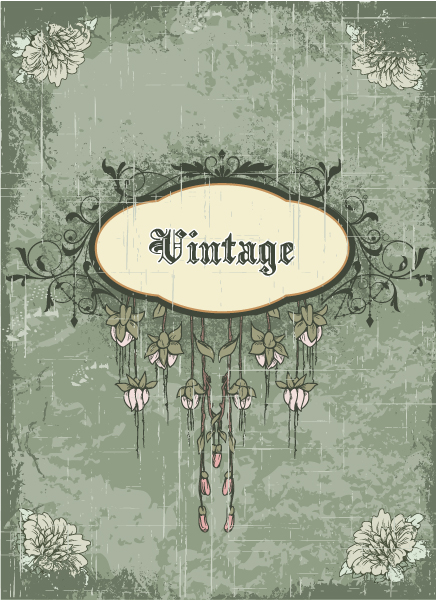 With, Floral Vector Graphic Vintage Frame With Floral Vector Illustration 1
