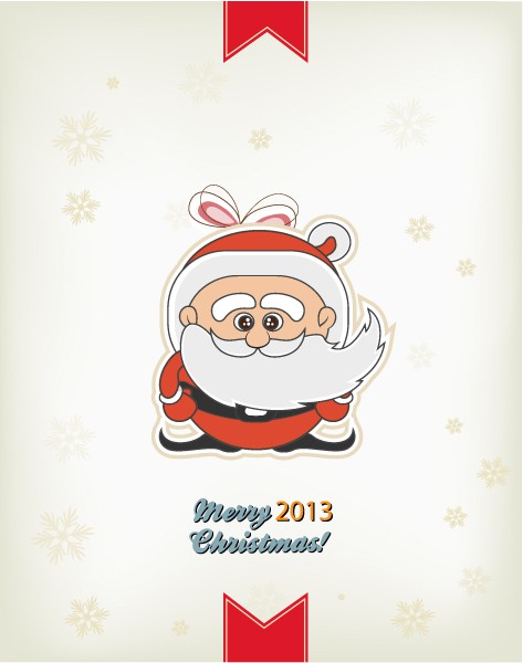 Illustration, Santa Vector Graphic Christmas Vector Illustration With Santa Sticker 1